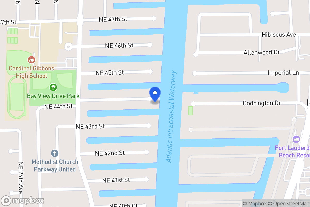 Map of 3110 Ne 44 St, Fort Lauderdale
