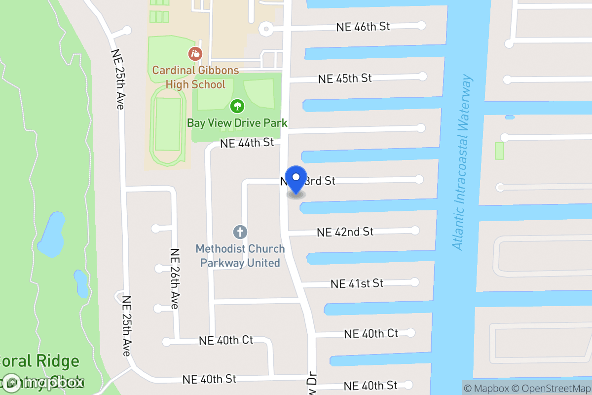 Map of 4220 Bayview Dr, Fort Lauderdale