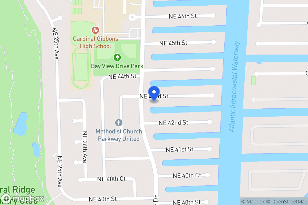 Map of 3010 Ne 43 St, Fort Lauderdale