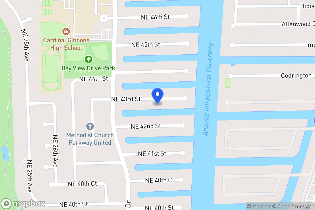 Map of 3060 Ne 43 St, Fort Lauderdale