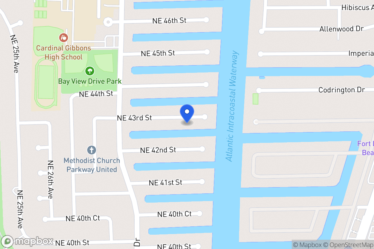 Map of 3080 Ne 43 St, Fort Lauderdale