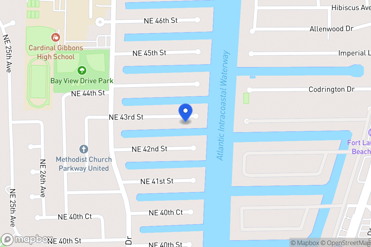 Map of 3100 Ne 43 St, Fort Lauderdale