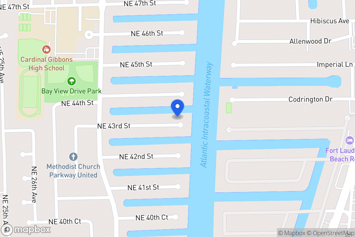 Map of 3111 Ne 43 St, Fort Lauderdale