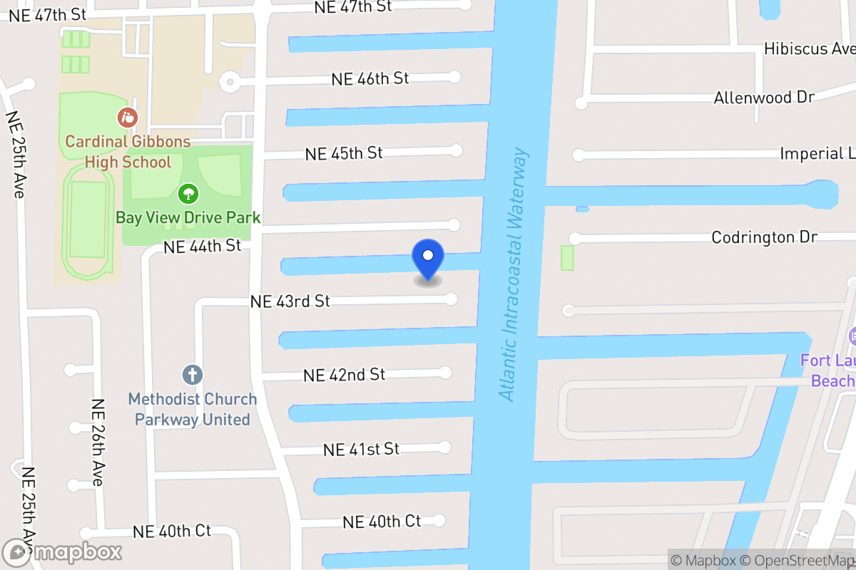 Map of 3101 Ne 43 St, Fort Lauderdale
