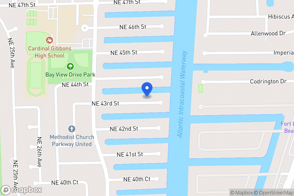 Map of 3081 Ne 43 St, Fort Lauderdale