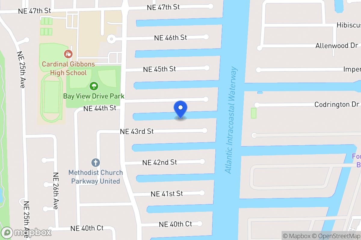 Map of Ne 43 St, Fort Lauderdale