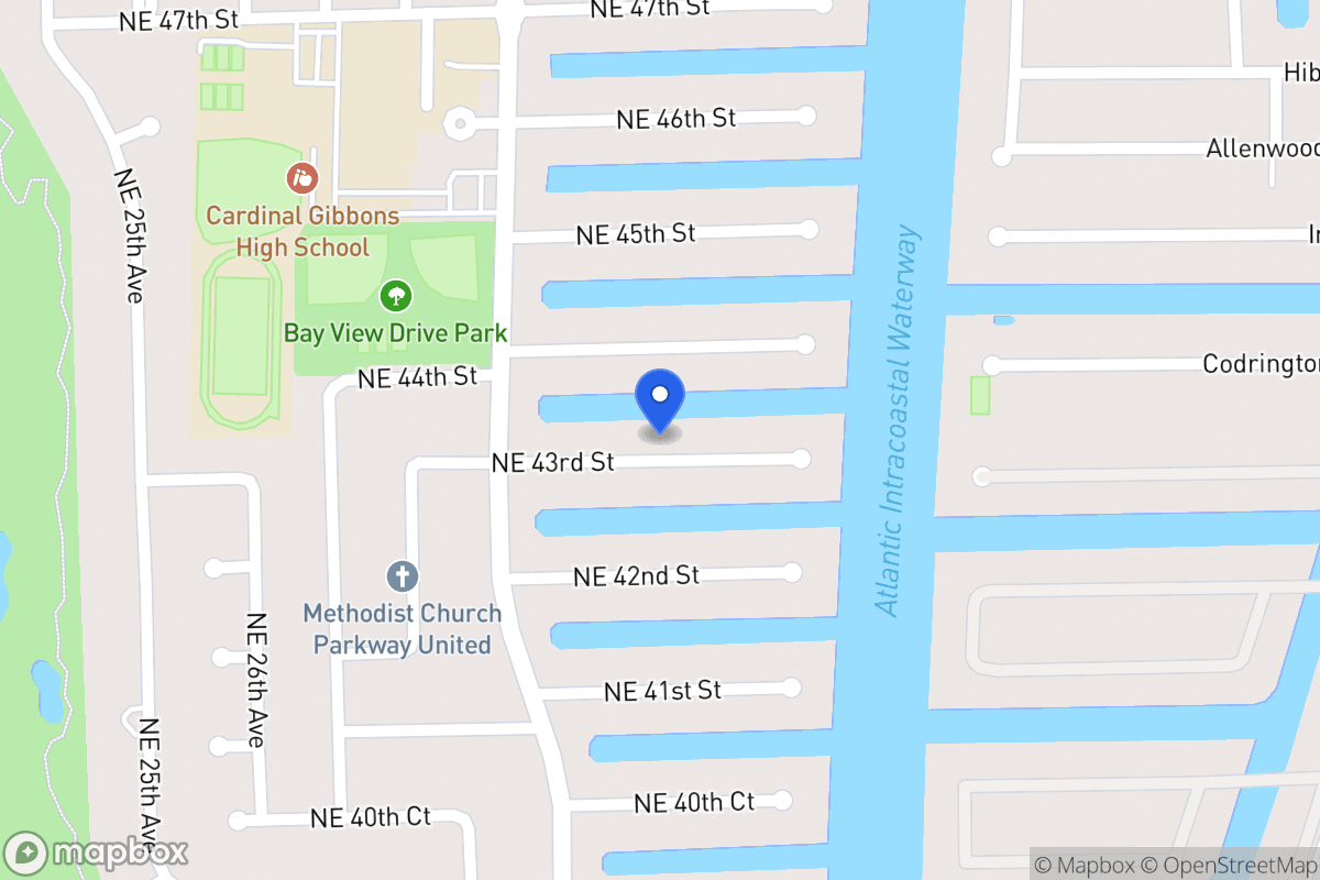 Map of 3051 Ne 43 St, Fort Lauderdale