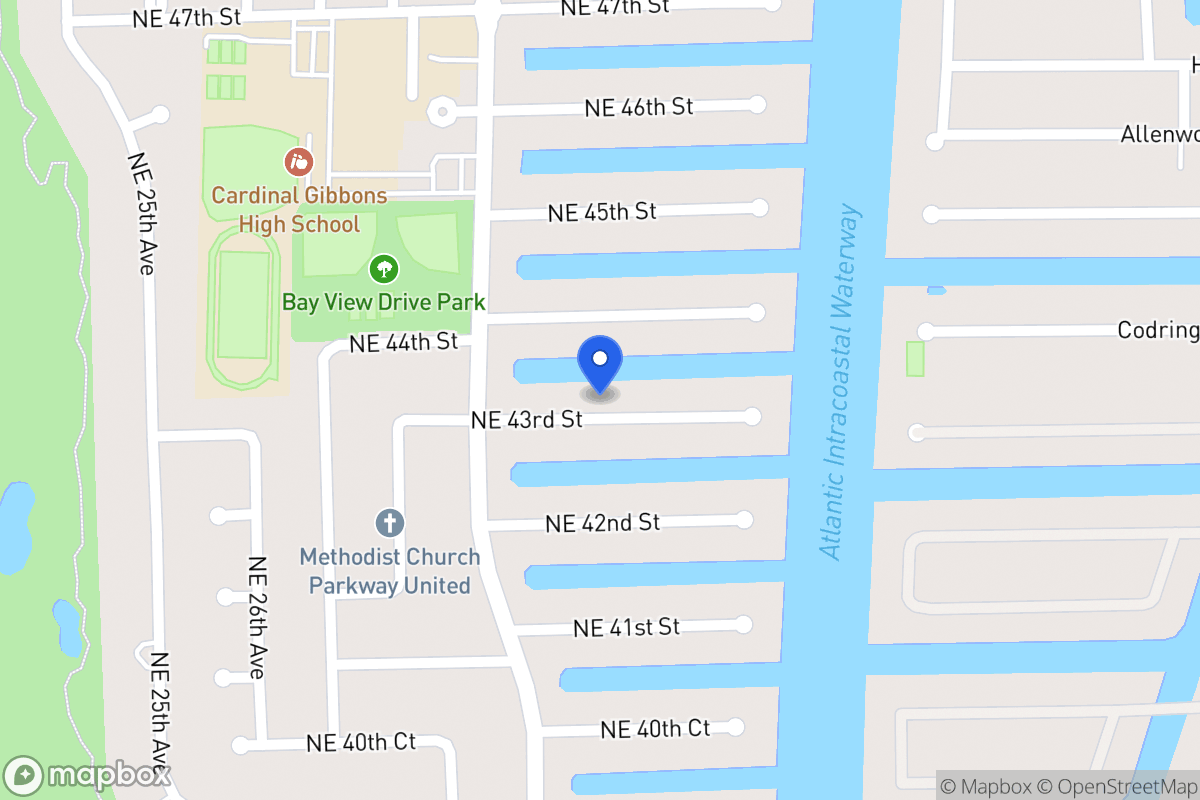 Map of 3041 Ne 43 St, Fort Lauderdale