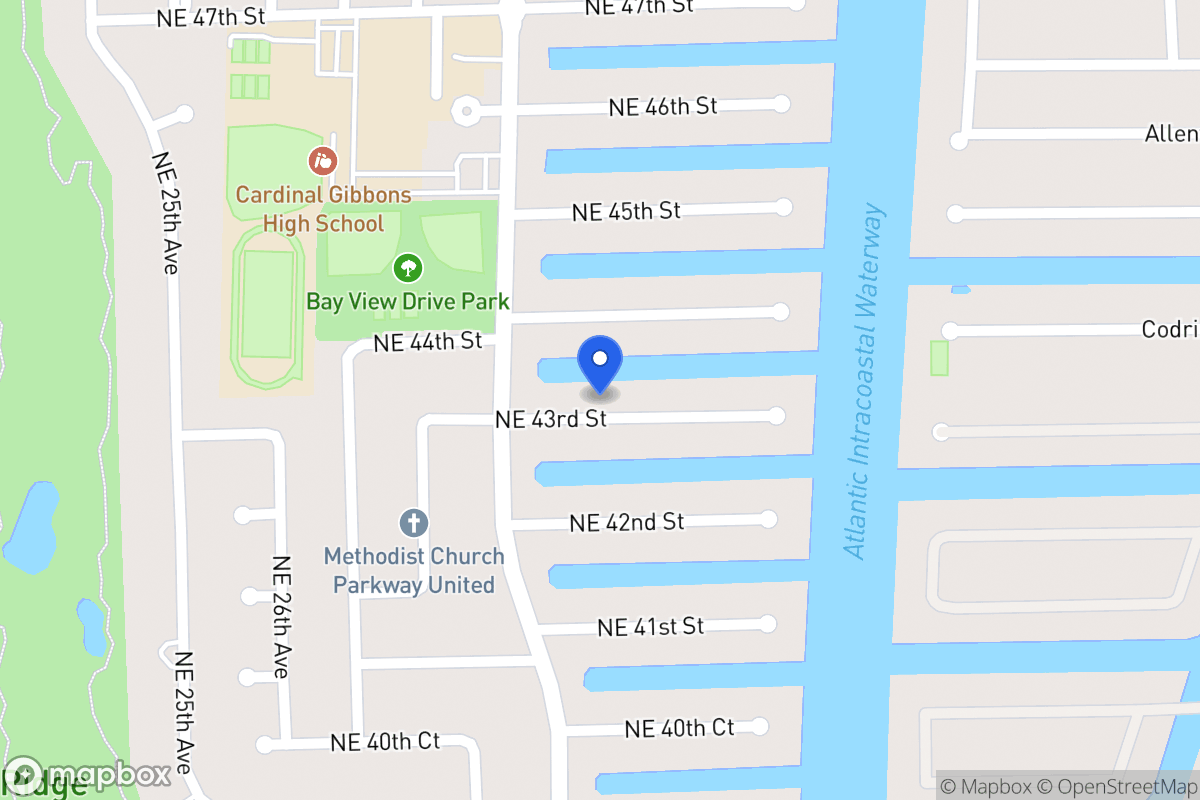 Map of 3031 Ne 43 St, Fort Lauderdale