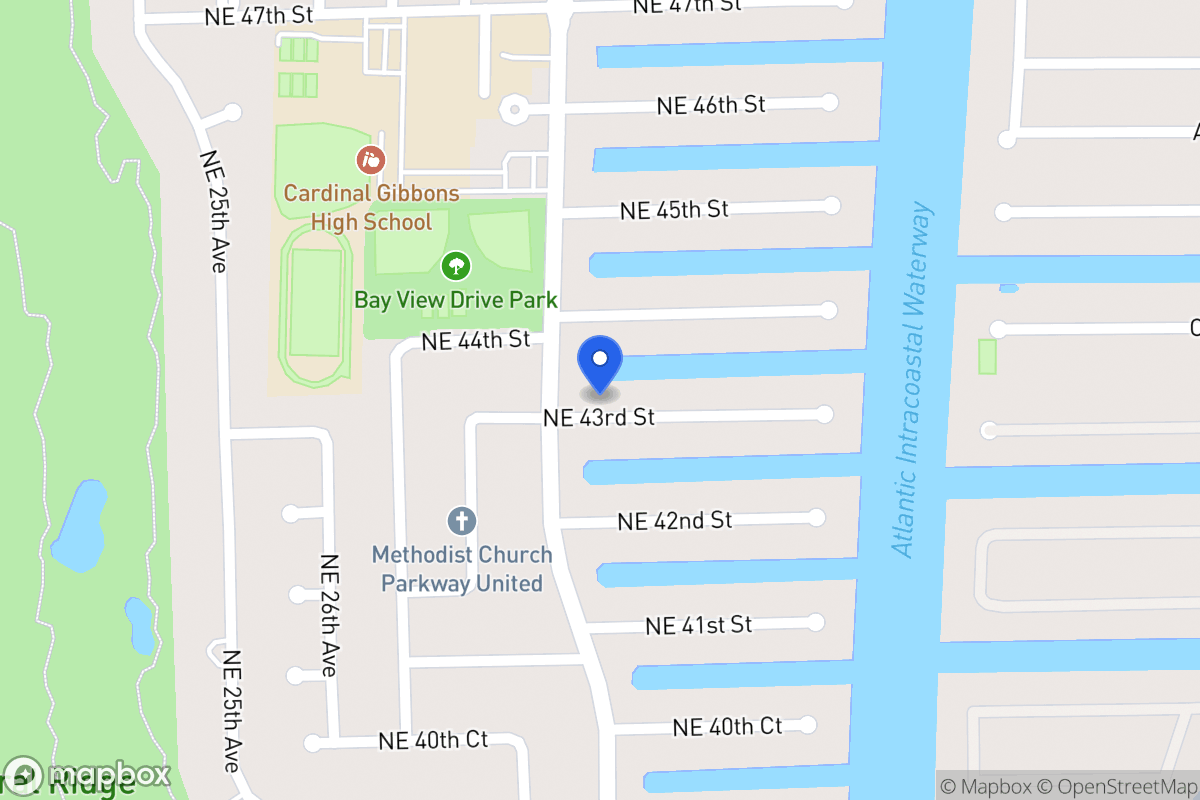 Map of 3011 Ne 43 St, Fort Lauderdale