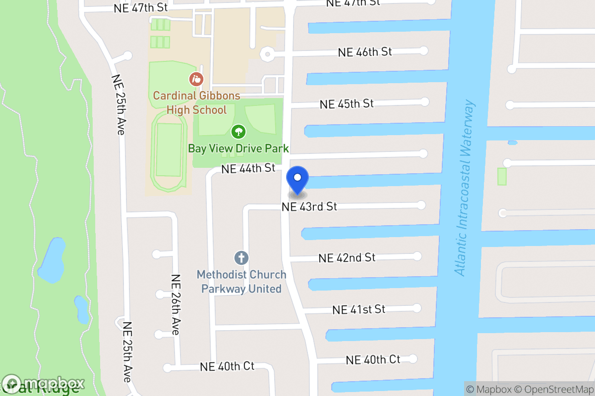 Map of 4300 Bayview Dr, Fort Lauderdale