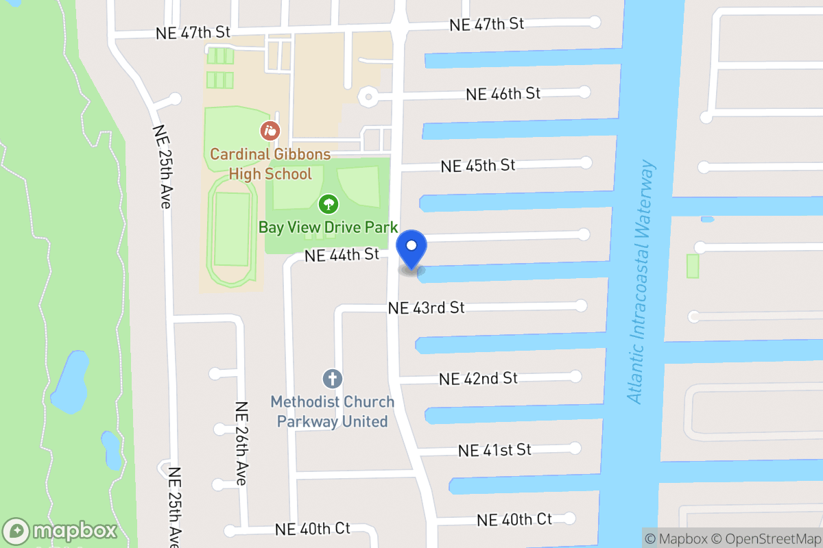Map of 4310 Bayview Dr, Fort Lauderdale