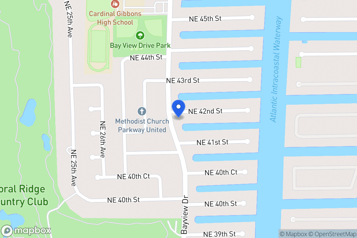 Map of 4120 Bayview Dr, Fort Lauderdale