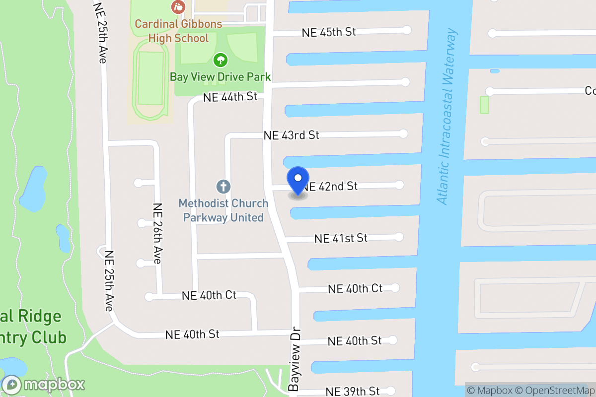 Map of 3010 Ne 42 St, Fort Lauderdale