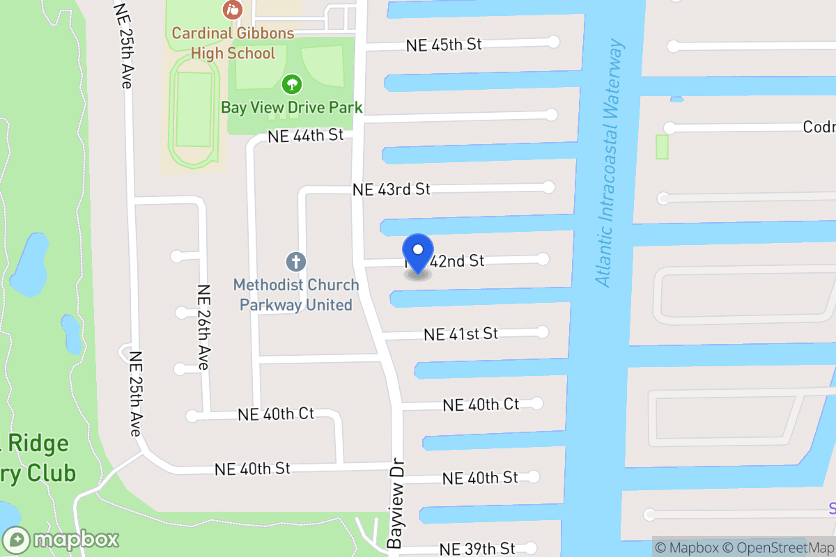 Map of 3020 Ne 42 St, Fort Lauderdale