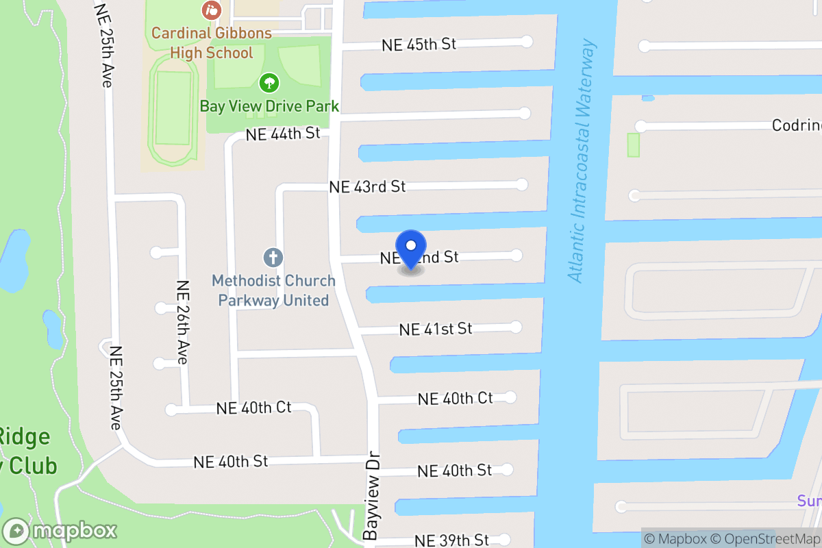 Map of 3030 Ne 42 St, Fort Lauderdale