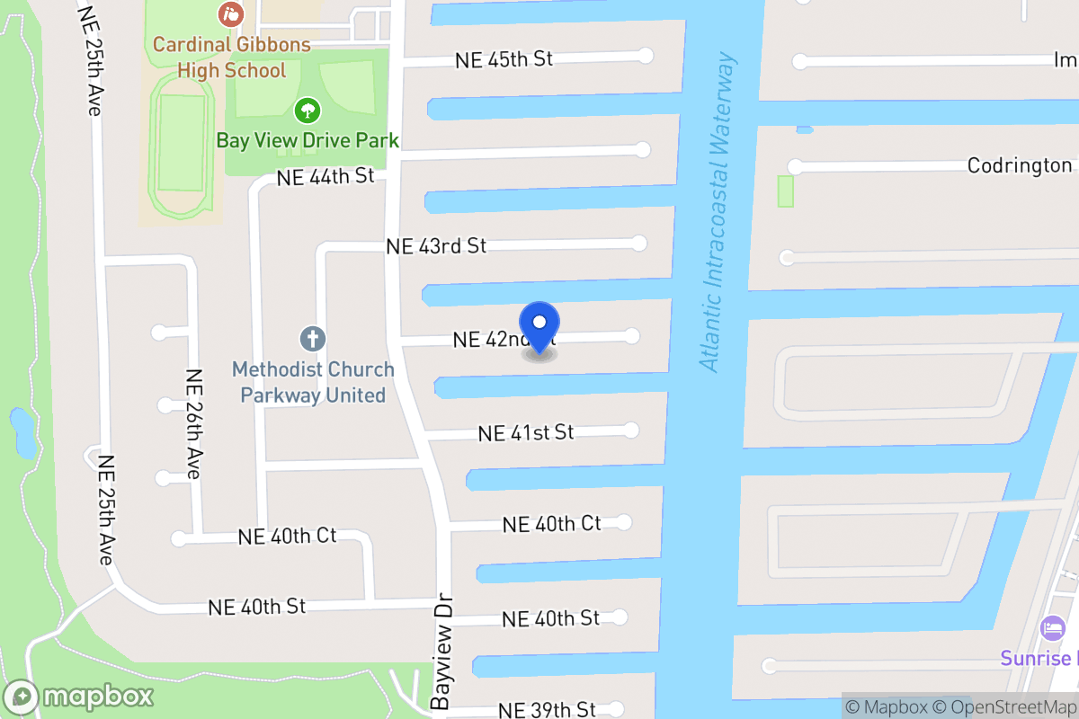 Map of 3050 Ne 42 St, Fort Lauderdale