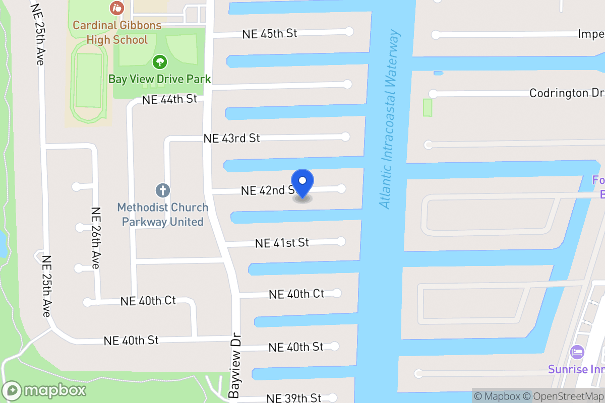 Map of 3060 Ne 42 St, Fort Lauderdale