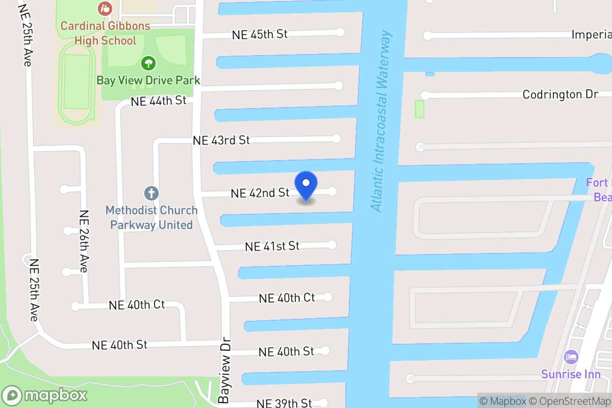 Map of 3070 Ne 42 St, Fort Lauderdale