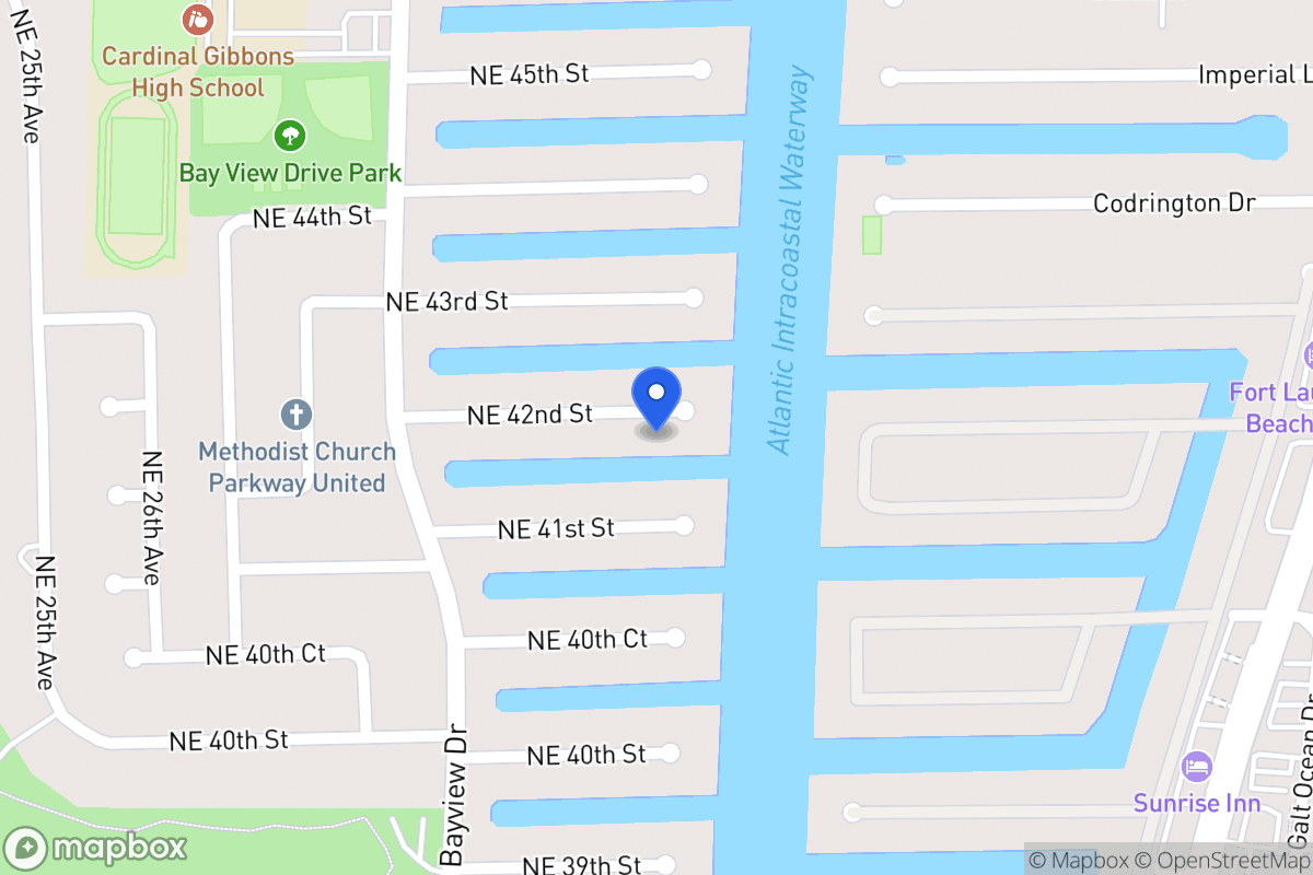 Map of 3080 Ne 42 St, Fort Lauderdale