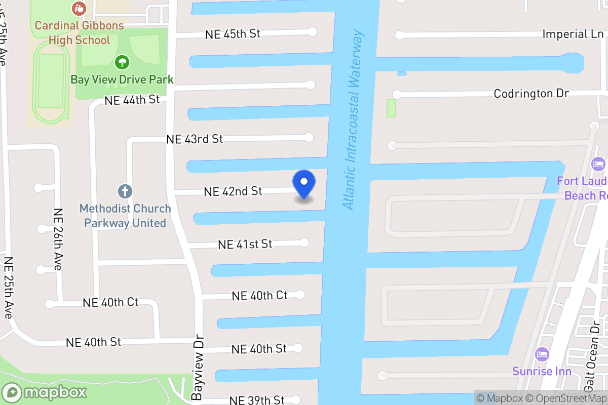 Map of 3090 Ne 42 St, Fort Lauderdale