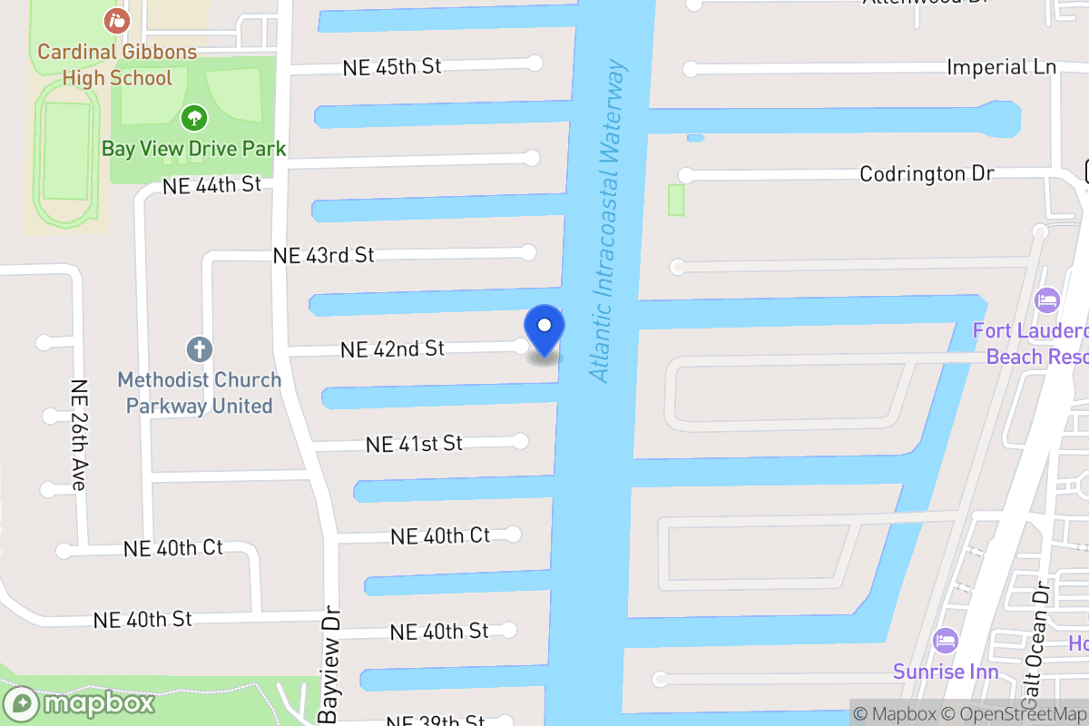 Map of 3100 Ne 42 St, Fort Lauderdale