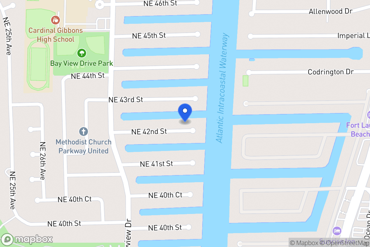 Map of 3081 Ne 42 St, Fort Lauderdale