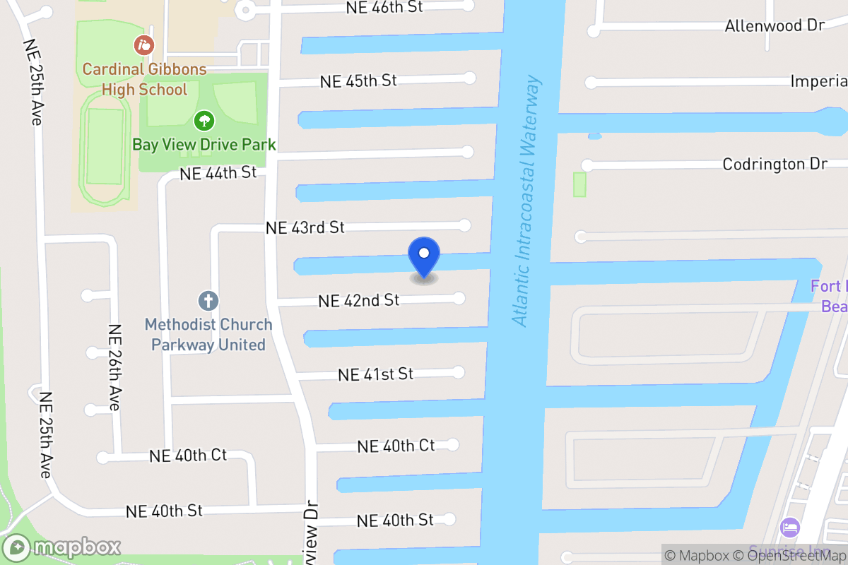 Map of 3071 Ne 42 St, Fort Lauderdale