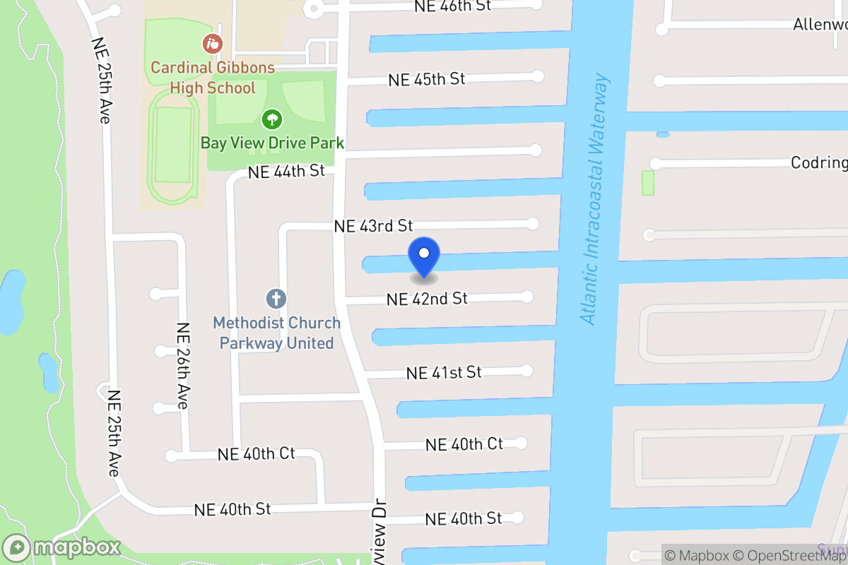 Map of 3031 Ne 42 St, Fort Lauderdale