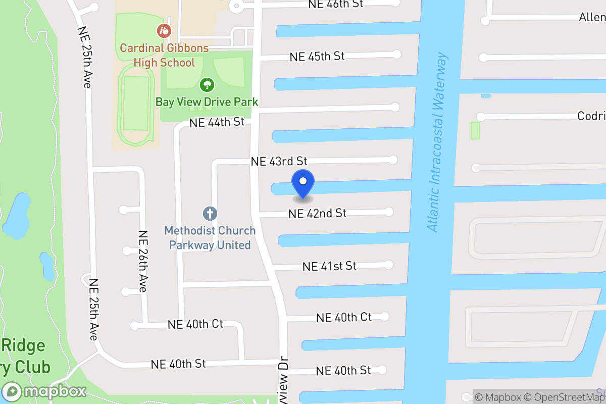 Map of 3021 Ne 42 St, Fort Lauderdale