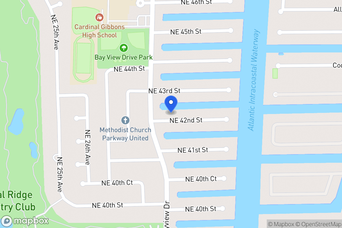 Map of 3011 Ne 42 St, Fort Lauderdale