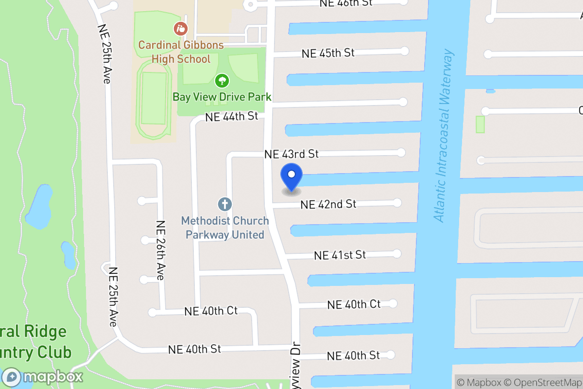 Map of 3005 Ne 42 St, Fort Lauderdale