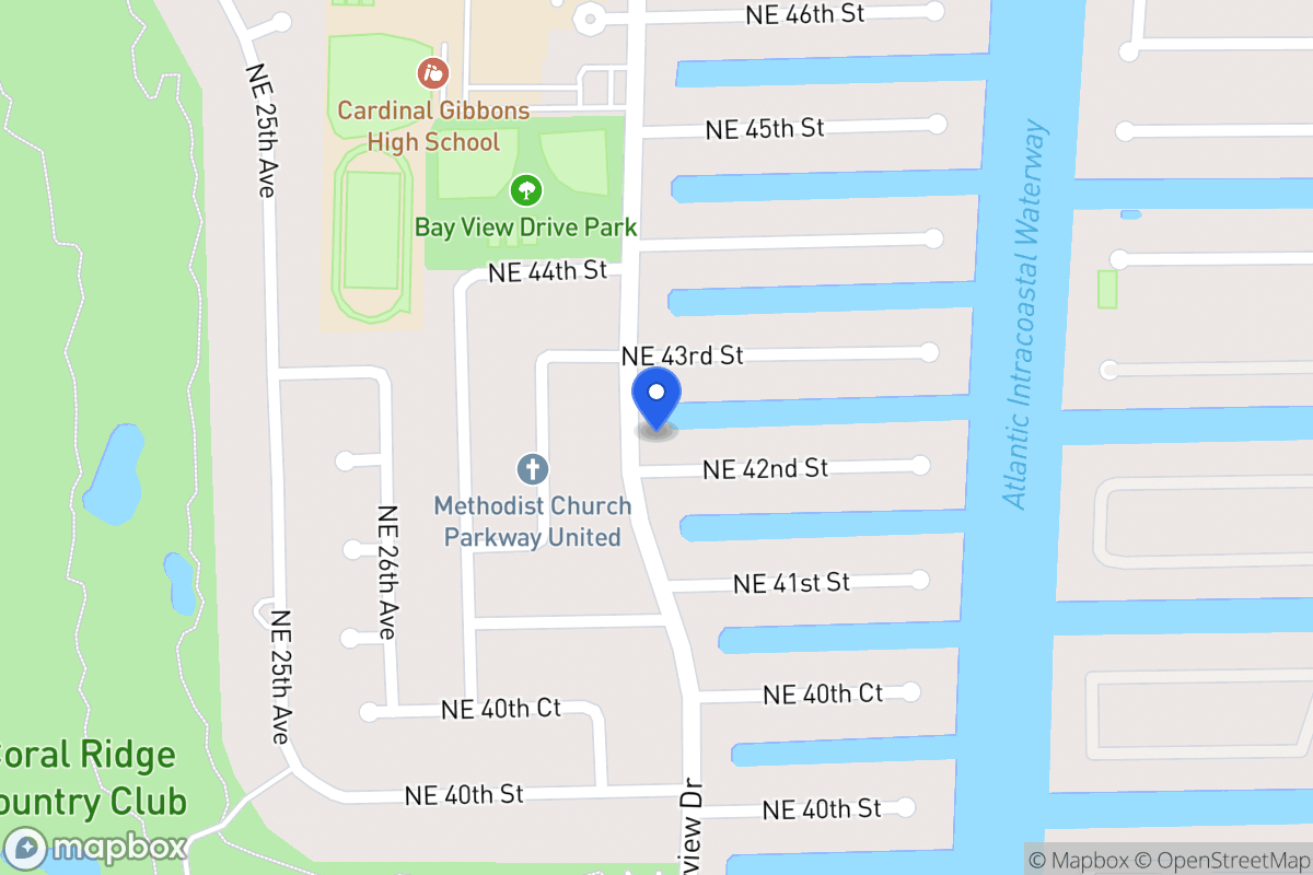Map of 4200 Bayview Dr, Fort Lauderdale