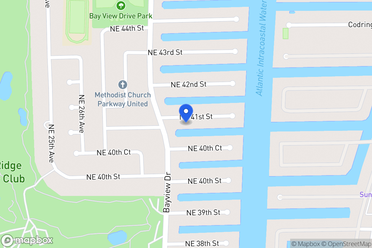 Map of 3020 Ne 41 St, Fort Lauderdale