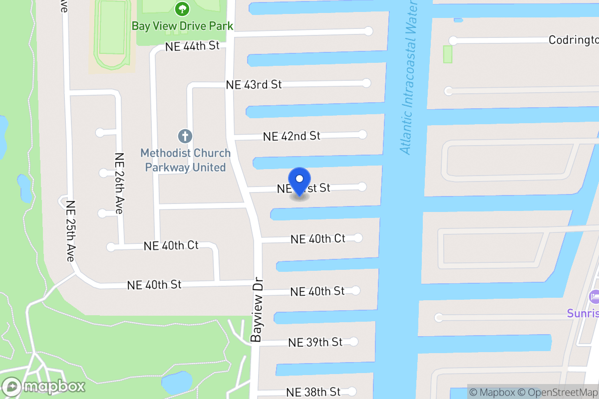 Map of 3030 Ne 41 St, Fort Lauderdale