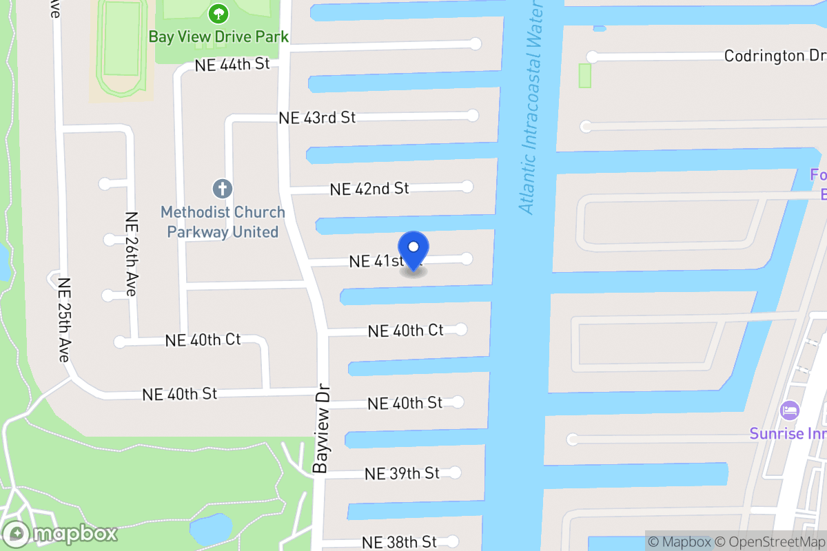 Map of 3050 Ne 41 St, Fort Lauderdale