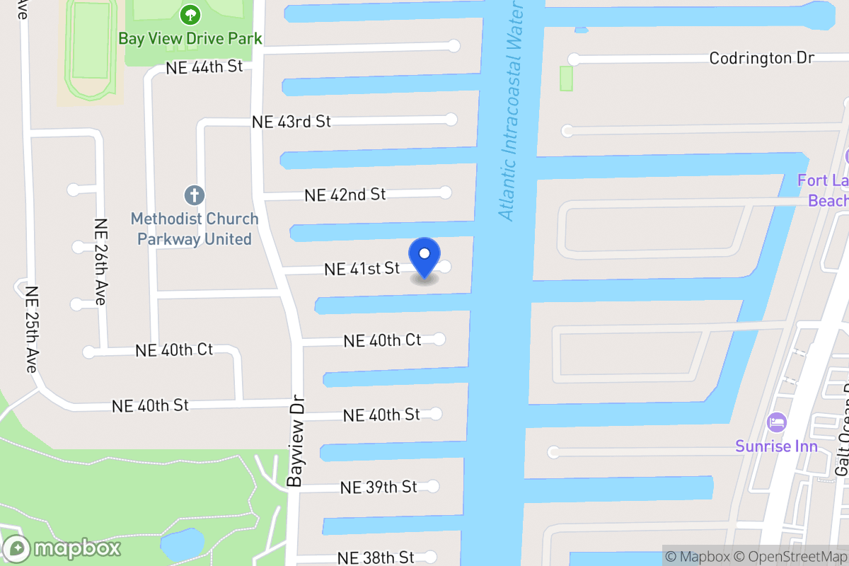 Map of 3070 Ne 41 St, Fort Lauderdale