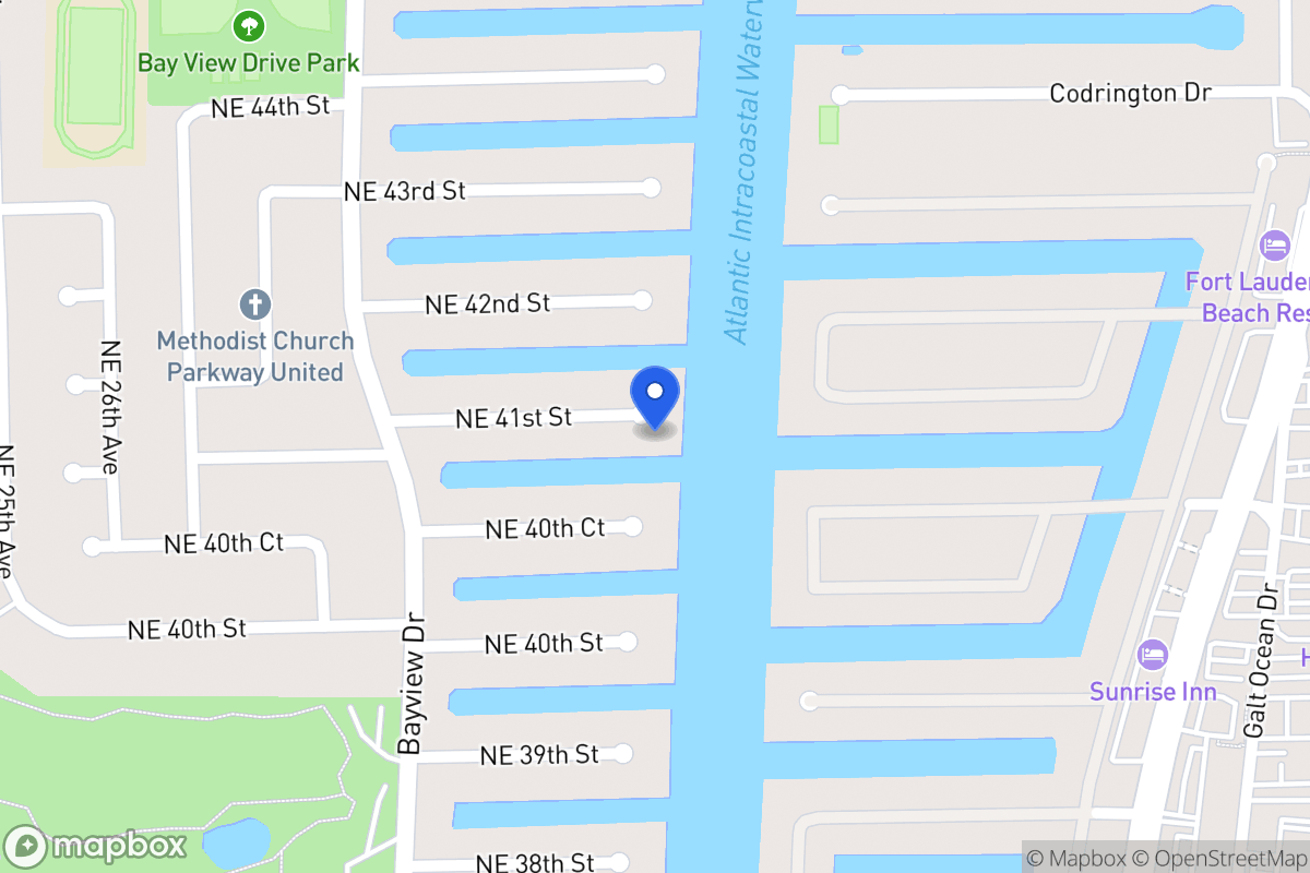 Map of 3080 Ne 41 St, Fort Lauderdale