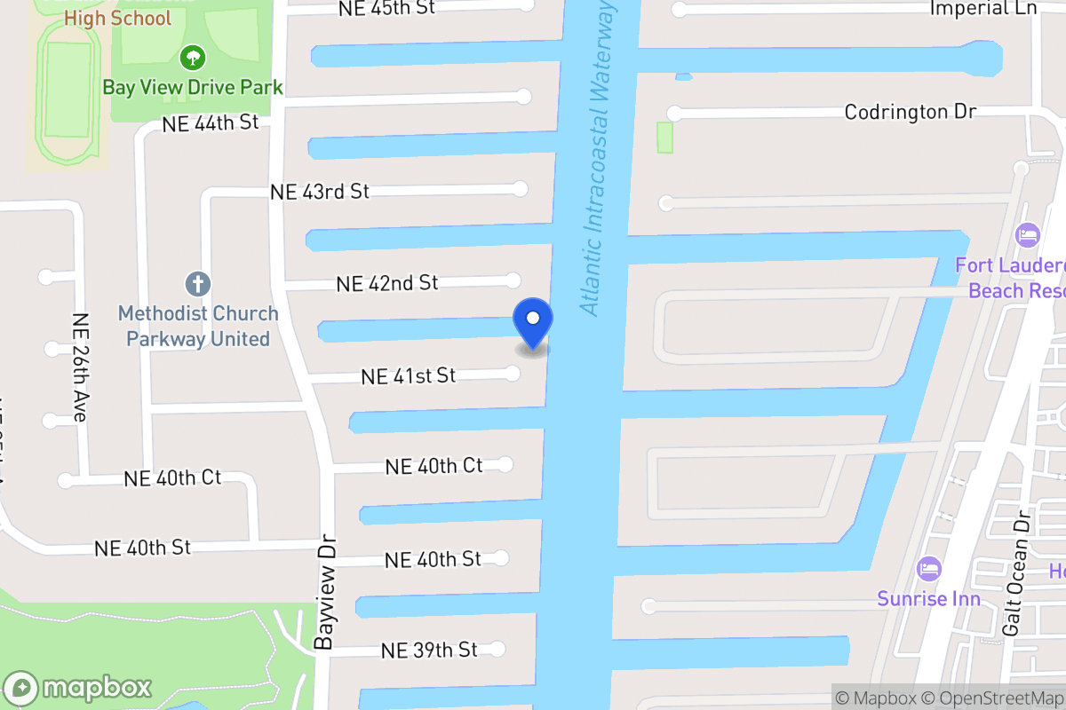 Map of 3091 Ne 41 St, Fort Lauderdale