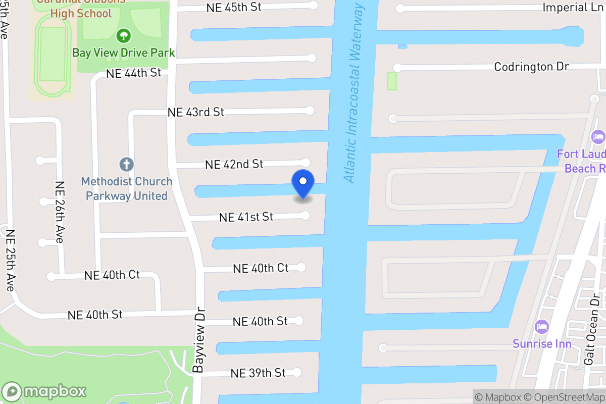 Map of 3081 Ne 41 St, Fort Lauderdale