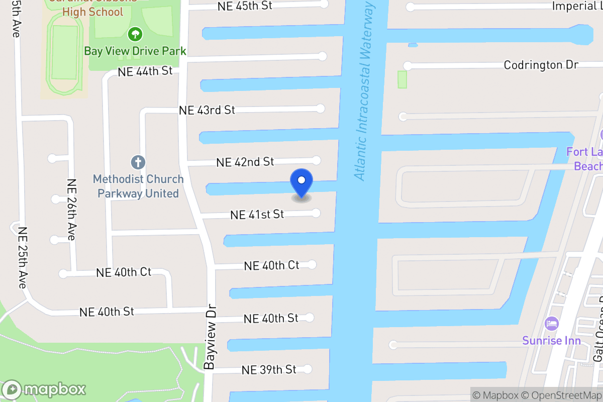 Map of 3071 Ne 41 St, Fort Lauderdale