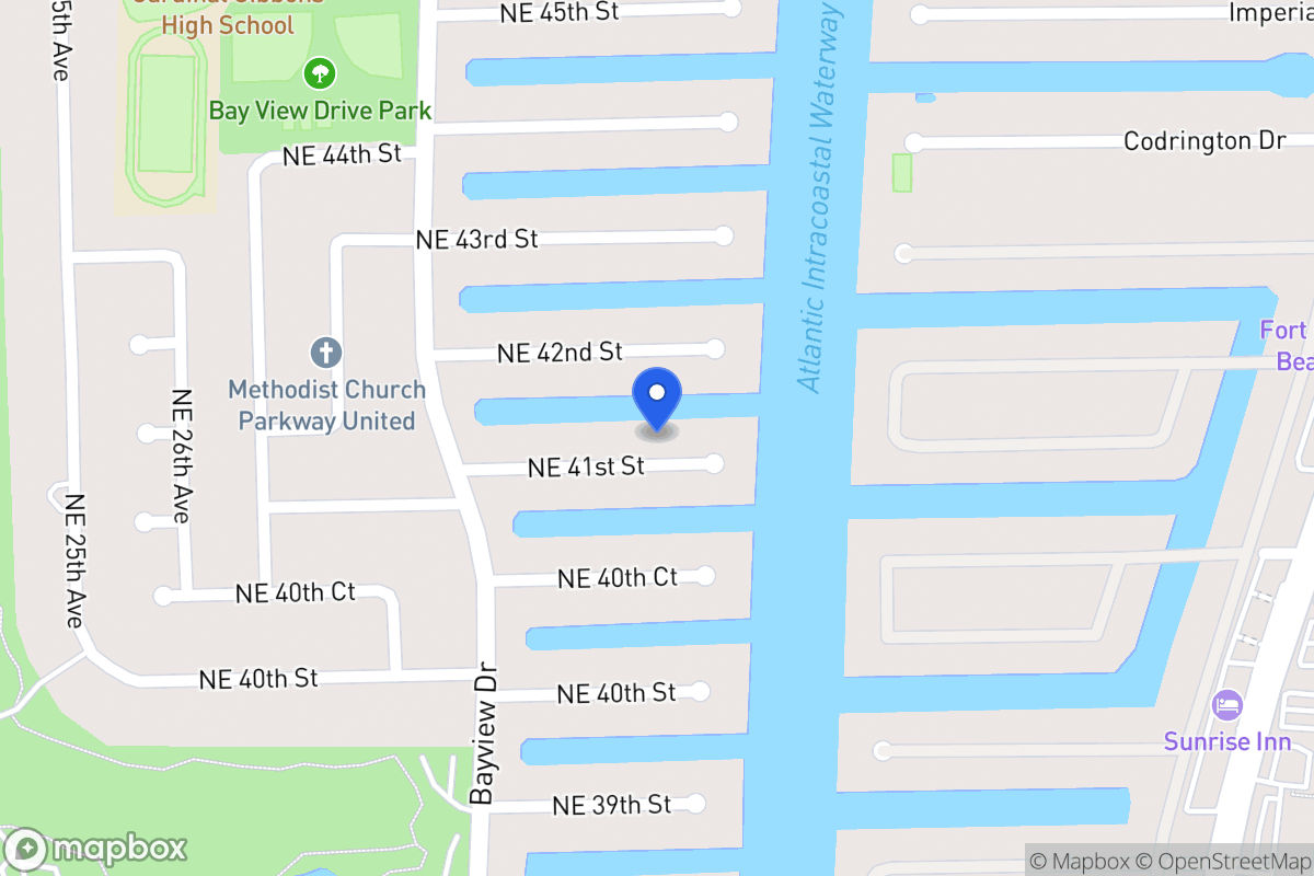 Map of 3061 Ne 41 St, Fort Lauderdale