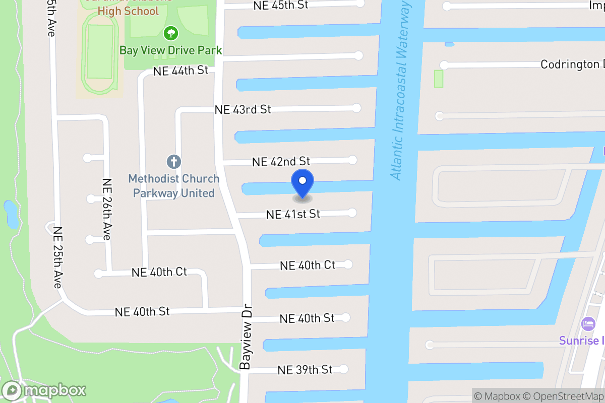 Map of 3041 Ne 41 St, Fort Lauderdale