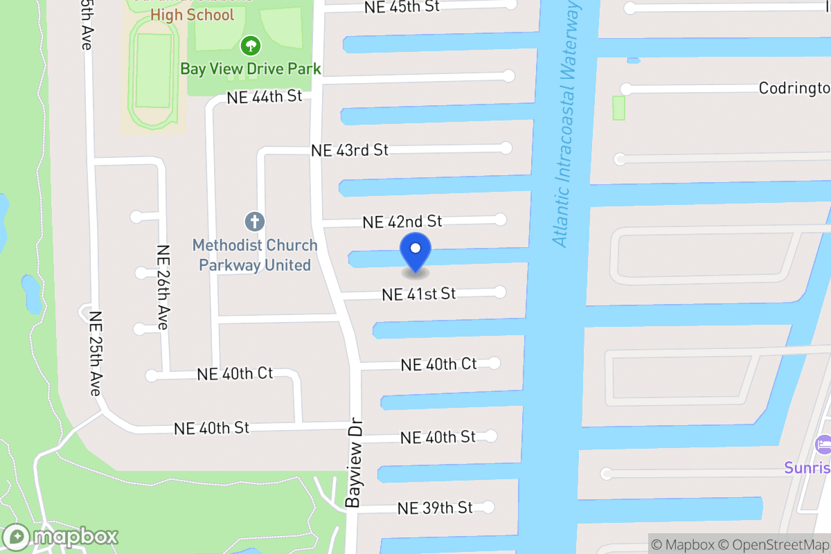 Map of 3031 Ne 41 St, Fort Lauderdale