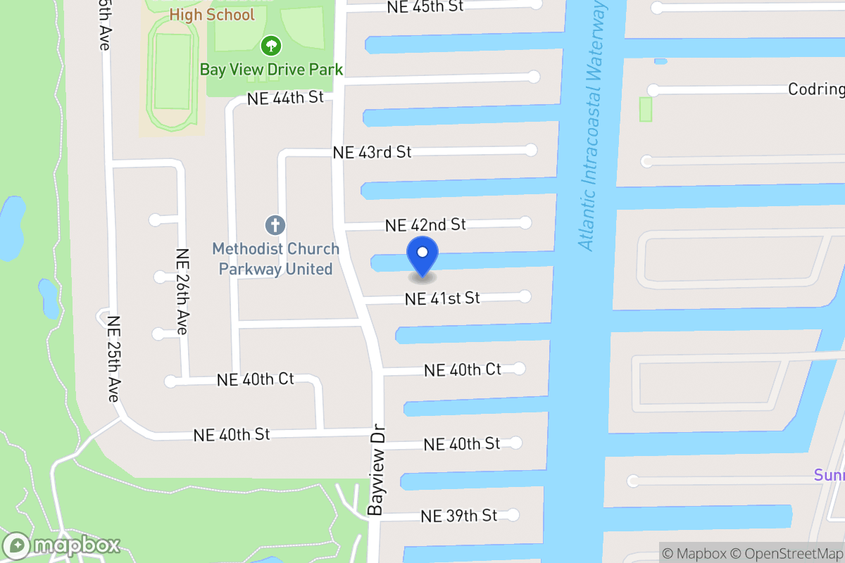 Map of 3021 Ne 41 St, Fort Lauderdale