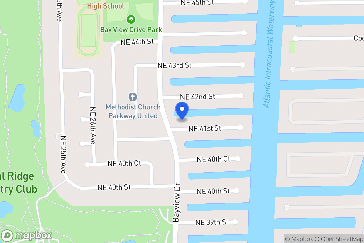 Map of 3005 Ne 41 St, Fort Lauderdale