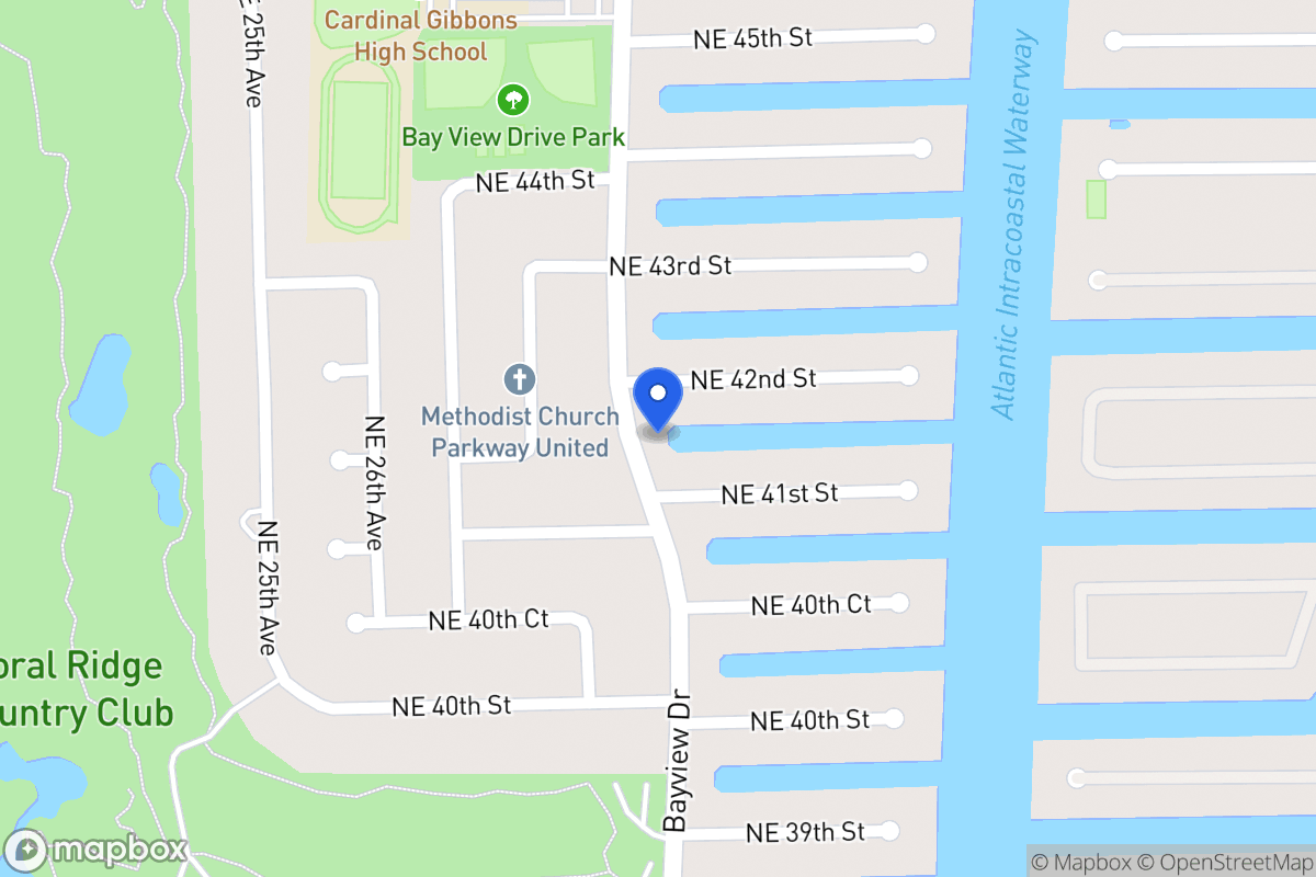 Map of 4110 Bayview Dr, Fort Lauderdale