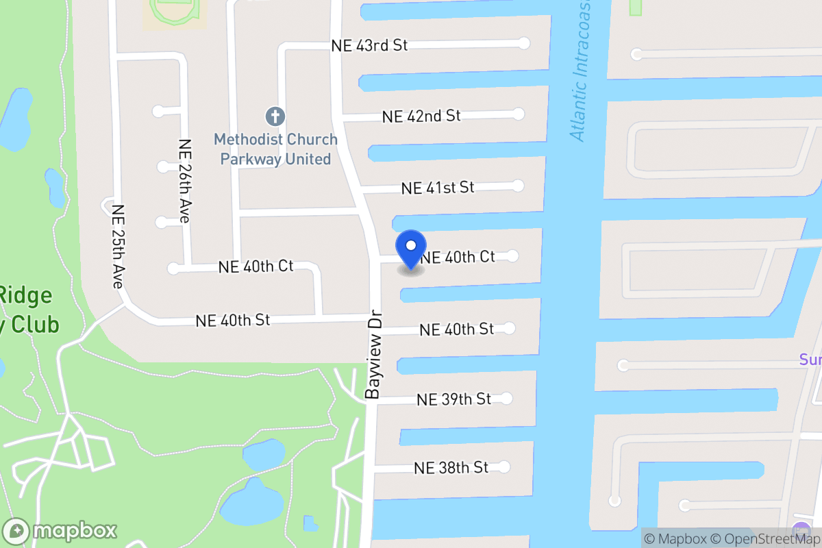 Map of 3006 Ne 40 Ct, Fort Lauderdale