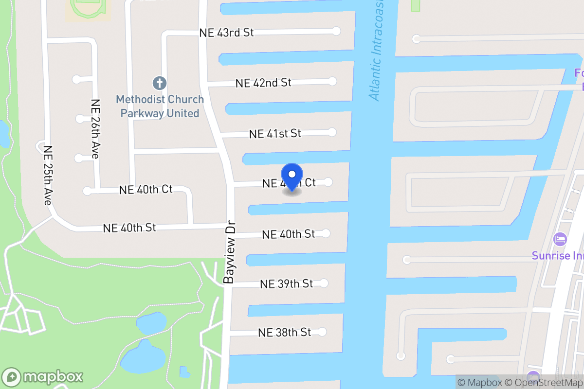 Map of 3040 Ne 40 Ct, Fort Lauderdale