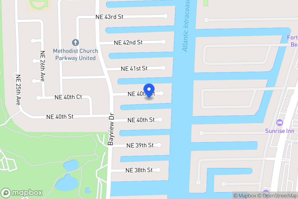 Map of 3050 Ne 40 Ct, Fort Lauderdale